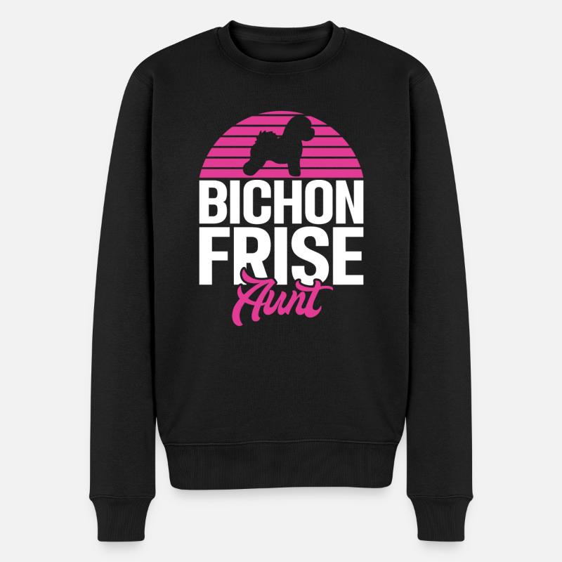 Cadeaux Bichon Frisé - Pull Premium bio Homme - noir
