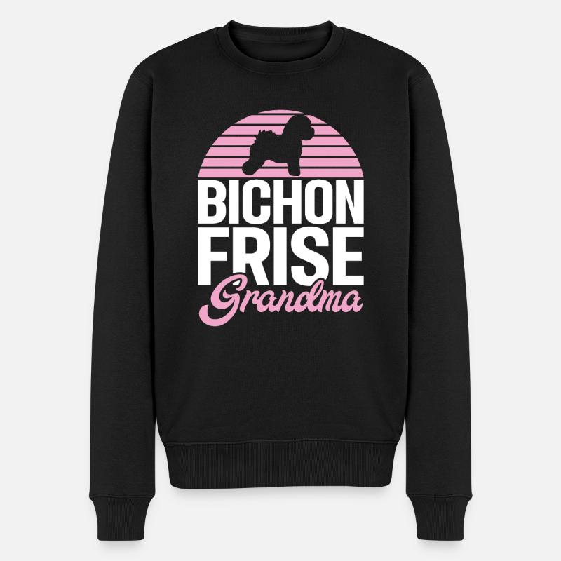 Cadeaux Bichon Frisé - Pull Premium bio Homme - noir