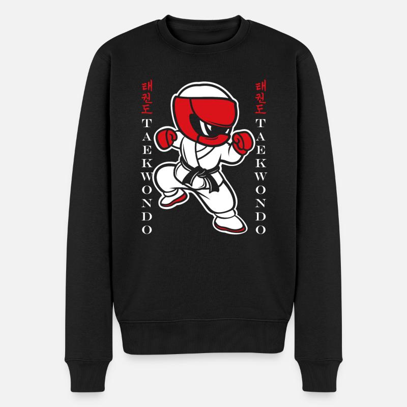 Taekwondo - Männer Premium Bio Pullover - Schwarz