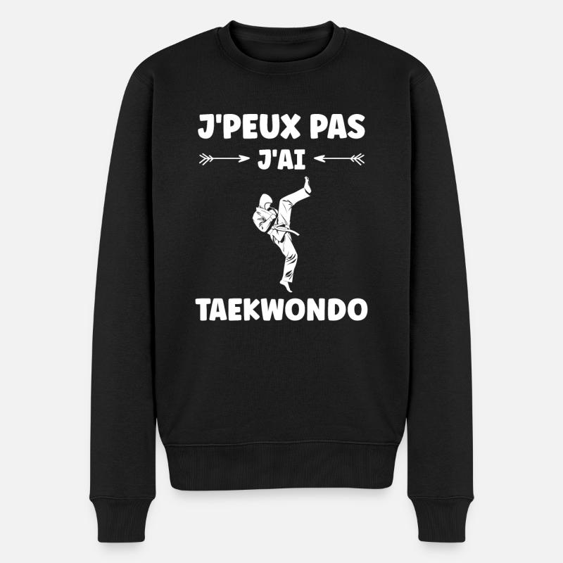 Taekwondo - Männer Premium Bio Pullover - Schwarz