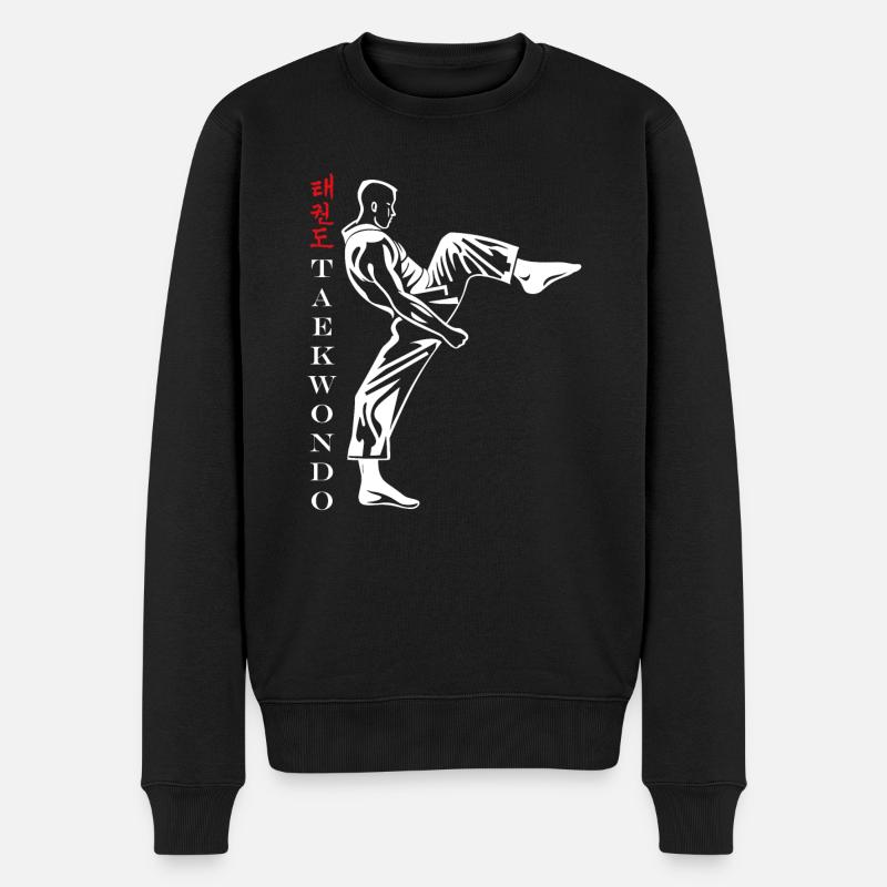 Taekwondo - Männer Premium Bio Pullover - Schwarz