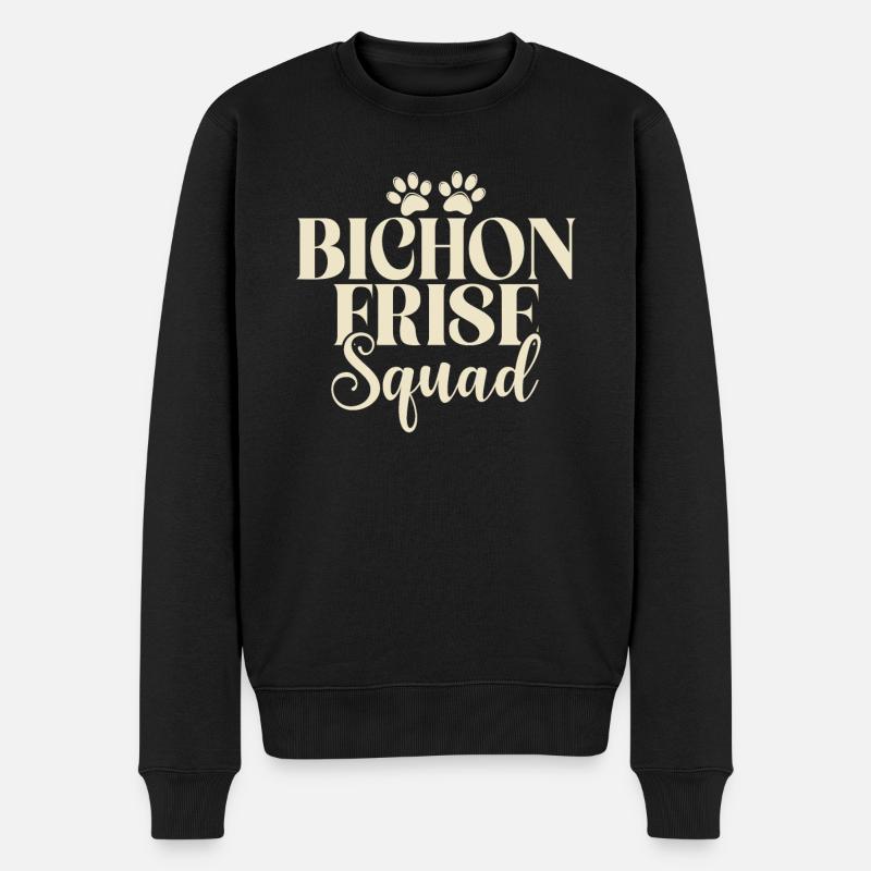 Cadeaux Bichon Frisé - Pull Premium bio Homme - noir