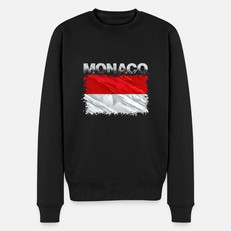 Monaco - Männer Premium Bio Pullover - Schwarz