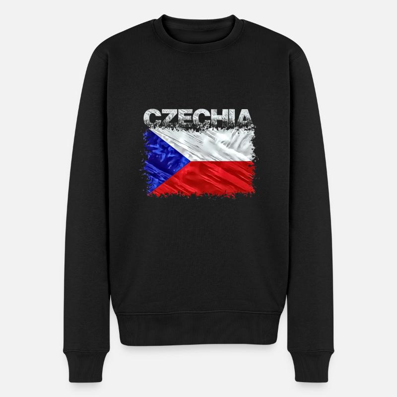Tschechien - Männer Premium Bio Pullover - Schwarz