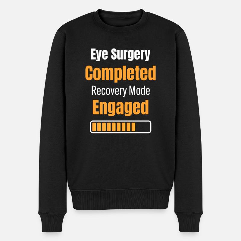 Augenoperation Abgeschlossen, - Männer Premium Bio Pullover - Schwarz