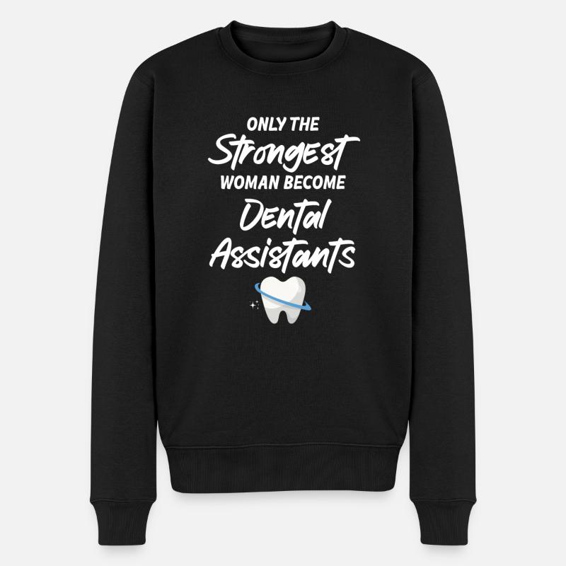 Nur Die Stärksten Frauen Werden - Männer Premium Bio Pullover - Schwarz