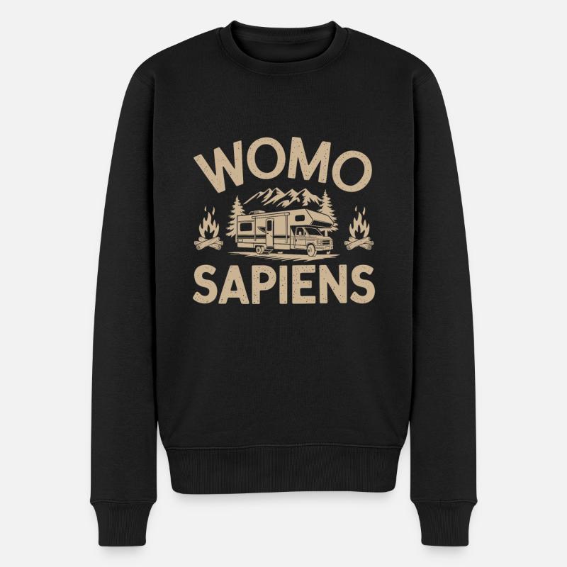 Womo Sapiens - Männer Premium Bio Pullover - Schwarz