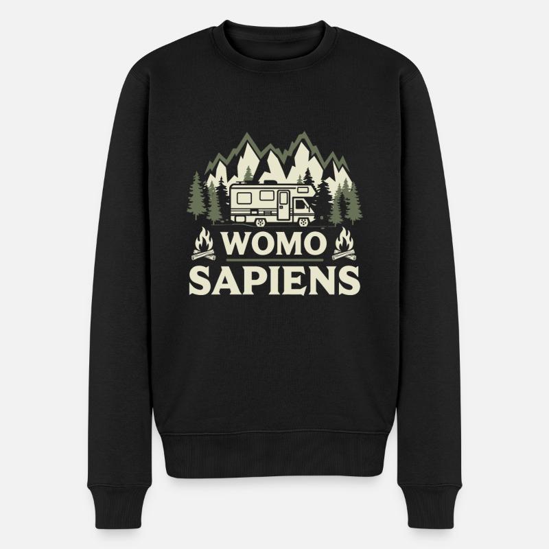 Womo Sapiens - Männer Premium Bio Pullover - Schwarz