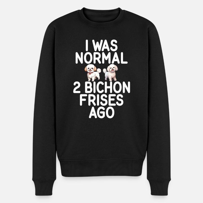 Cadeaux Bichon Frisé - Pull Premium bio Homme - noir