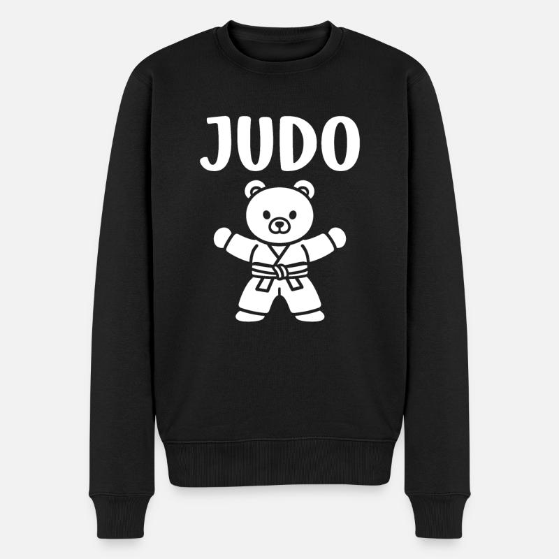 Judo - Männer Premium Bio Pullover - Schwarz