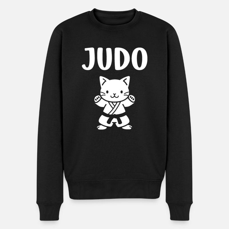 Judo - Männer Premium Bio Pullover - Schwarz