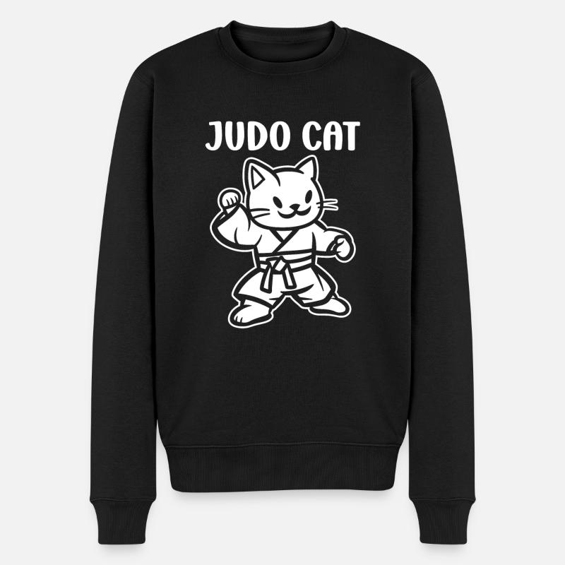 Judo - Männer Premium Bio Pullover - Schwarz