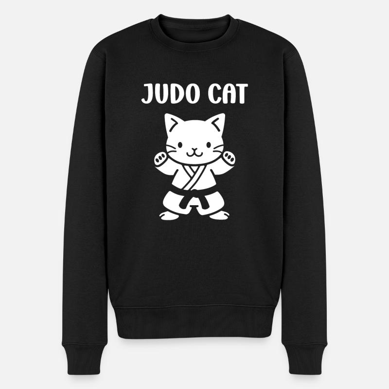 Judo - Männer Premium Bio Pullover - Schwarz