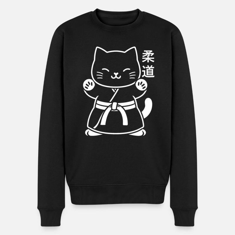 Judo - Männer Premium Bio Pullover - Schwarz