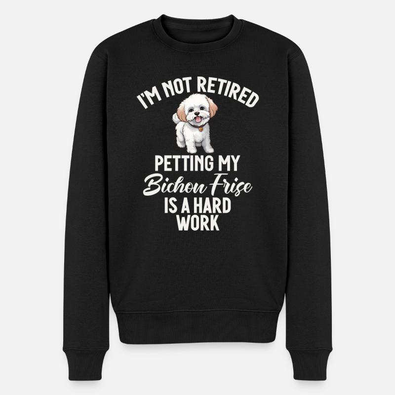 Cadeaux Bichon Frisé - Pull Premium bio Homme - noir