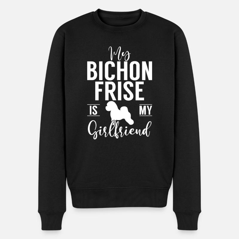 Cadeaux Bichon Frisé - Pull Premium bio Homme - noir