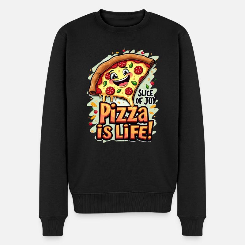 LA PIZZA, C’EST LA VIE - Pull Premium bio Homme - noir