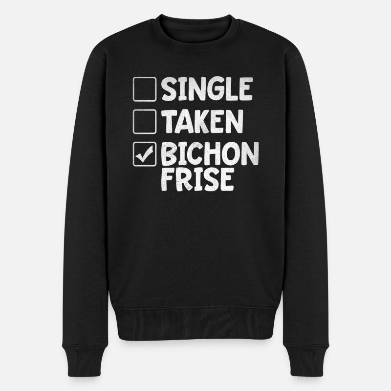Cadeaux Bichon Frisé - Pull Premium bio Homme - noir