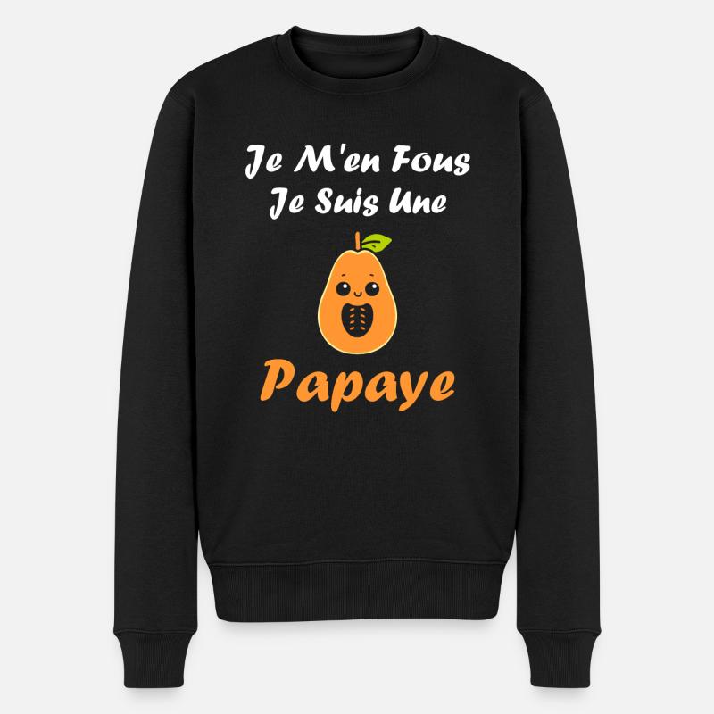 papaye - Pull Premium bio Homme - noir