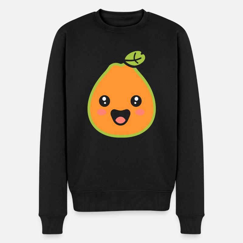 Papaya - Männer Premium Bio Pullover - Schwarz