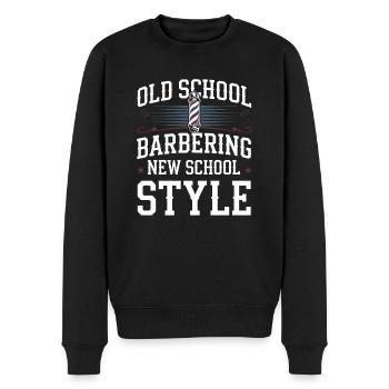 Vibrations de salon de coiffure et coupes de cheveux classiques pour - Pull Premium bio Homme - noir - Devant - Nico (187cm)