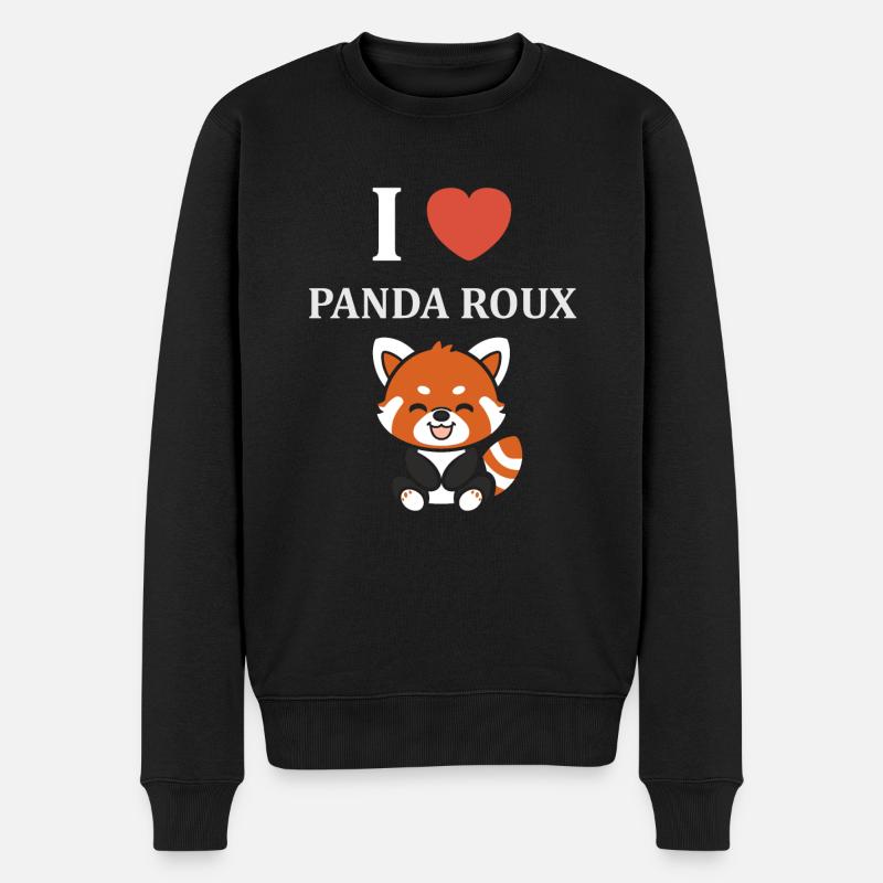 Panda roux - Pull Premium bio Homme - noir