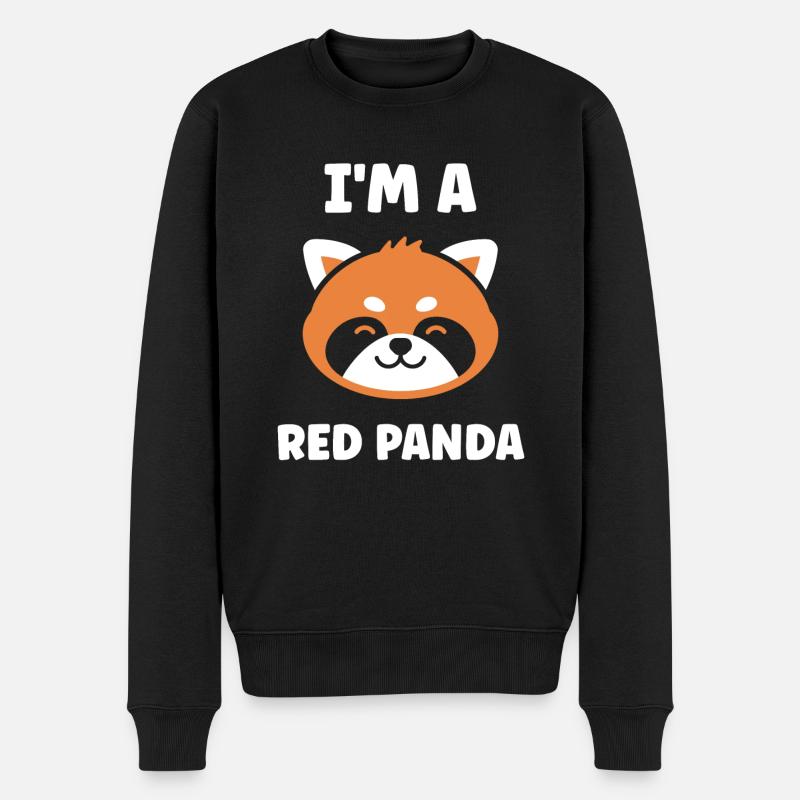 Panda roux - Pull Premium bio Homme - noir