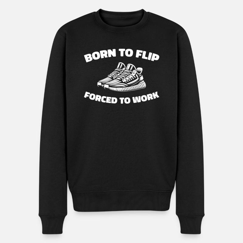 Sneakers - Männer Premium Bio Pullover - Schwarz
