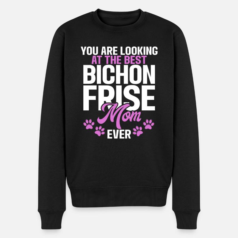 Cadeaux Bichon Frisé - Pull Premium bio Homme - noir