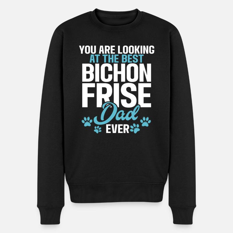 Cadeaux Bichon Frisé - Pull Premium bio Homme - noir