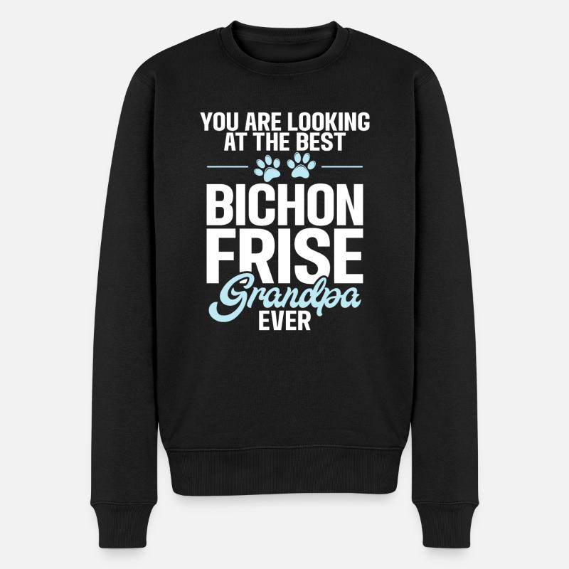 Cadeaux Bichon Frisé - Pull Premium bio Homme - noir
