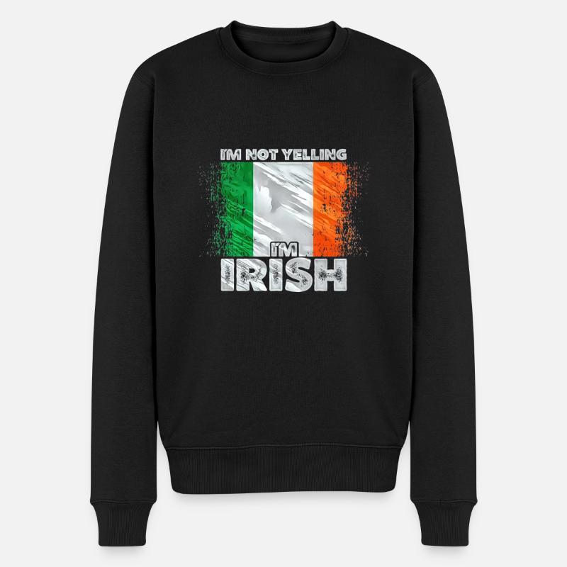 Irland - Männer Premium Bio Pullover - Schwarz