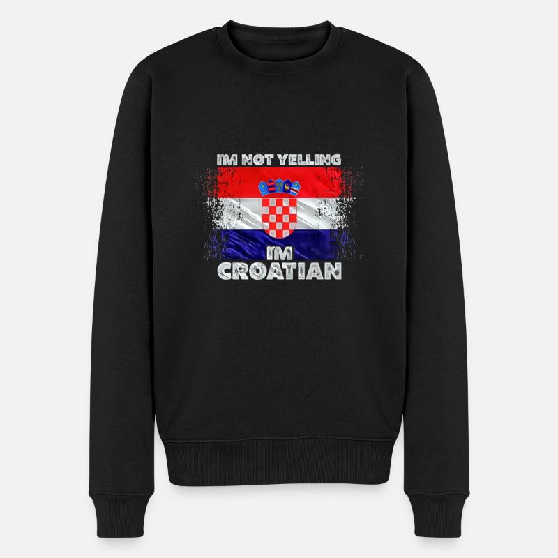 Croatie (Hrvatska) - Pull Premium bio Homme - noir