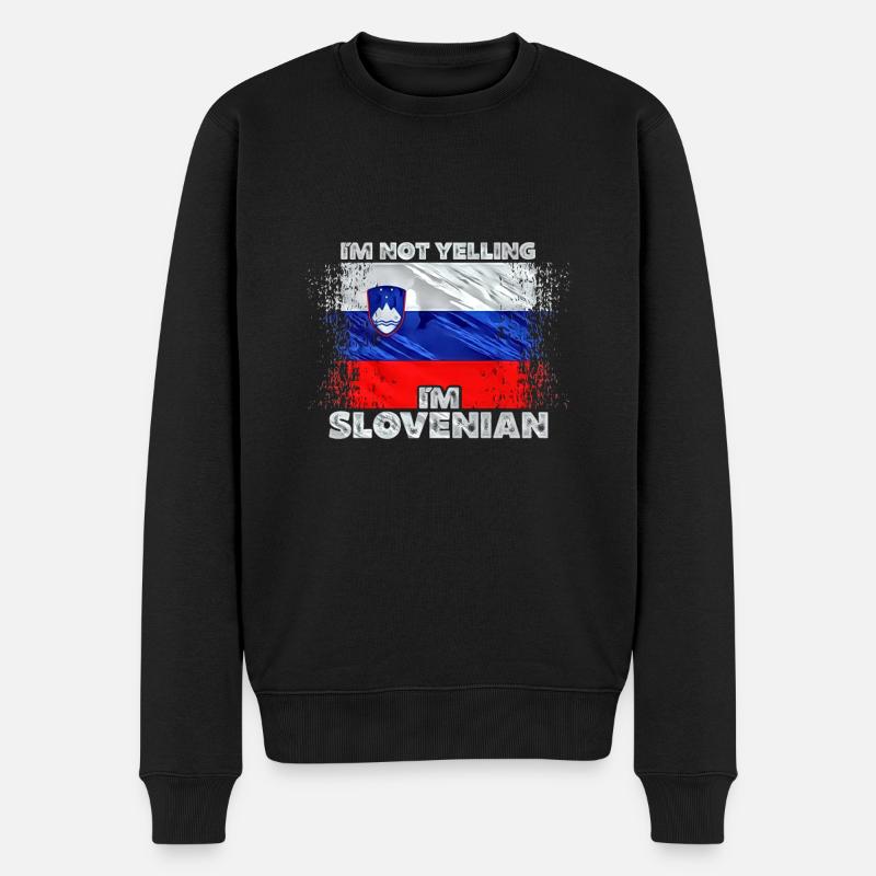 Slovénie - Pull Premium bio Homme - noir
