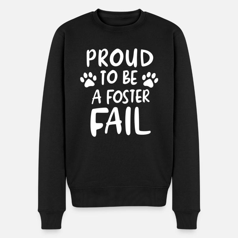 Proud To Be A Foster Fail Design for Rescue Parent - Männer Premium Bio Pullover - Schwarz