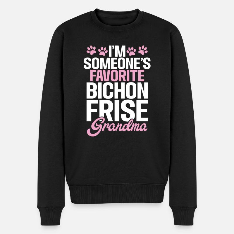 Cadeaux Bichon Frisé - Pull Premium bio Homme - noir