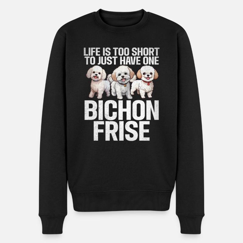 Cadeaux Bichon Frisé - Pull Premium bio Homme - noir