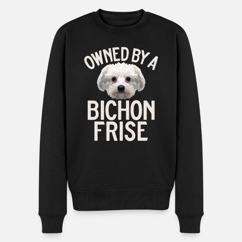 Cadeaux Bichon Frisé - Pull Premium bio Homme - noir