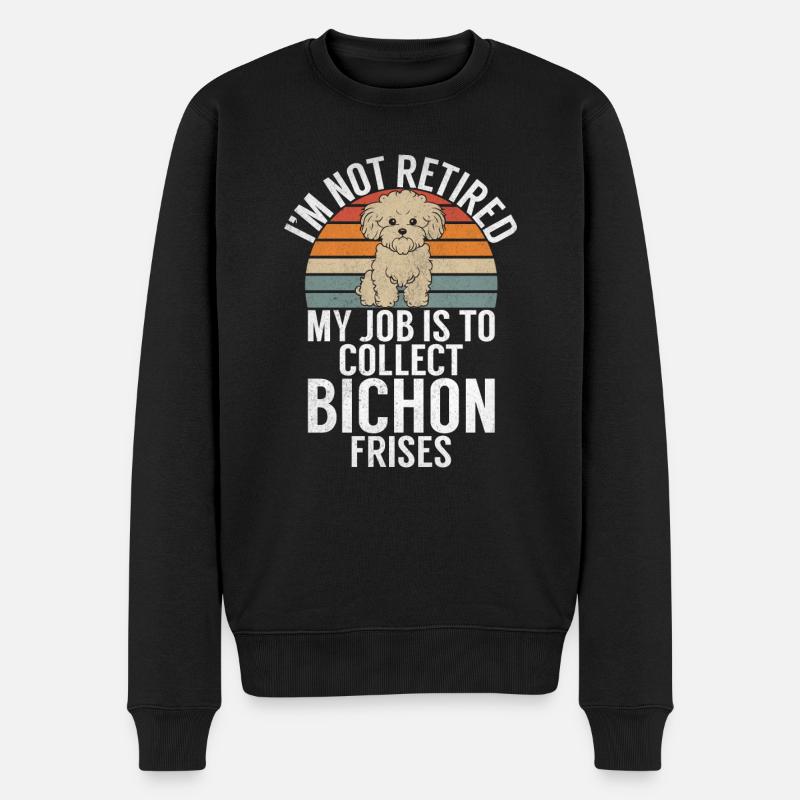 Cadeaux Bichon Frisé - Pull Premium bio Homme - noir