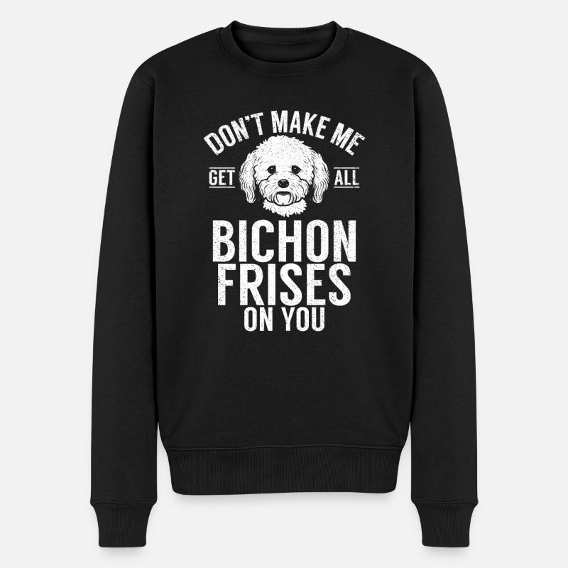 Cadeaux Bichon Frisé - Pull Premium bio Homme - noir