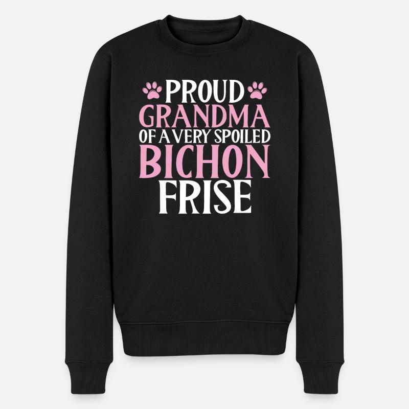 Cadeaux Bichon Frisé - Pull Premium bio Homme - noir