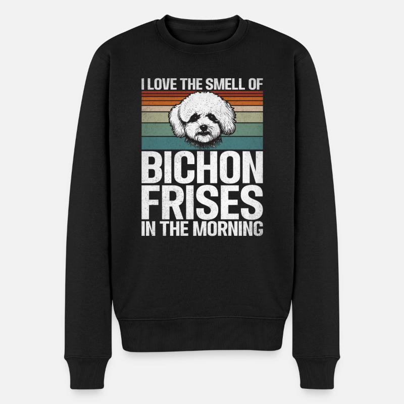 Cadeaux Bichon Frisé - Pull Premium bio Homme - noir