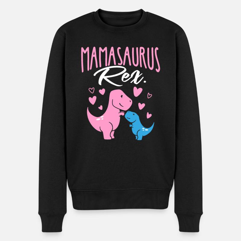 Mamasaurus Rex T-Rex Dino Muttertag Beste Familie - Männer Premium Bio Pullover - Schwarz