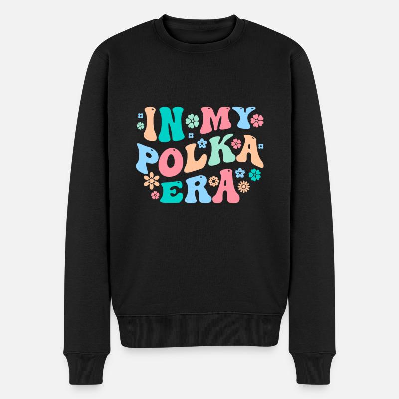 Drôle de dicton polka - Pull Premium bio Homme - noir