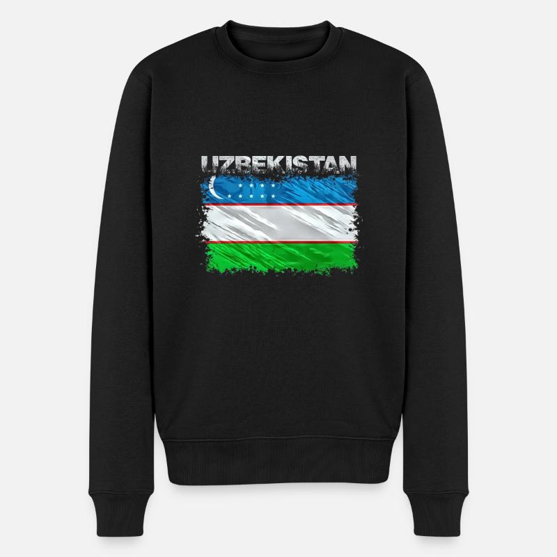 Ouzbékistan - Pull Premium bio Homme - noir