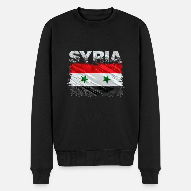 Syrien - Männer Premium Bio Pullover - Schwarz