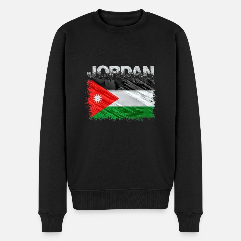 Jordanien - Männer Premium Bio Pullover - Schwarz
