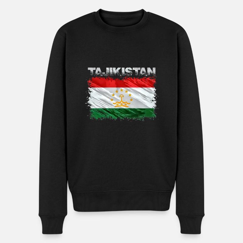 Tadschikistan - Männer Premium Bio Pullover - Schwarz
