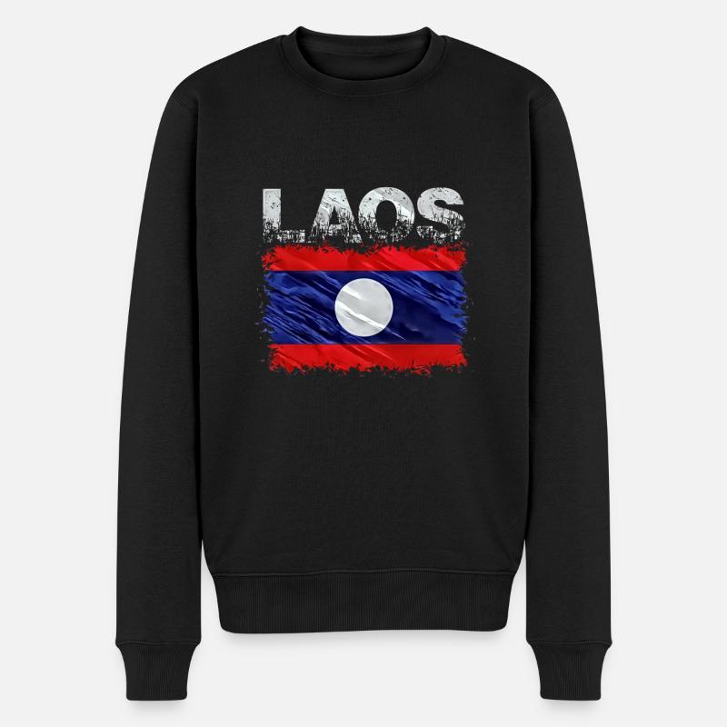 Laos - Pull Premium bio Homme - noir