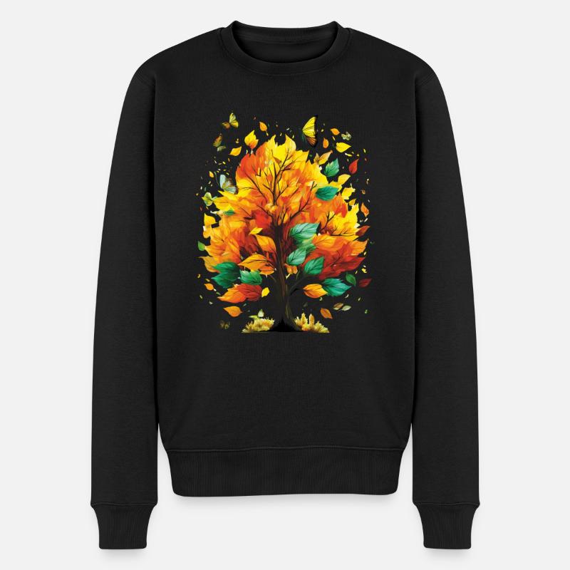 ARBRE D’AUTOMNE - Pull Premium bio Homme - noir